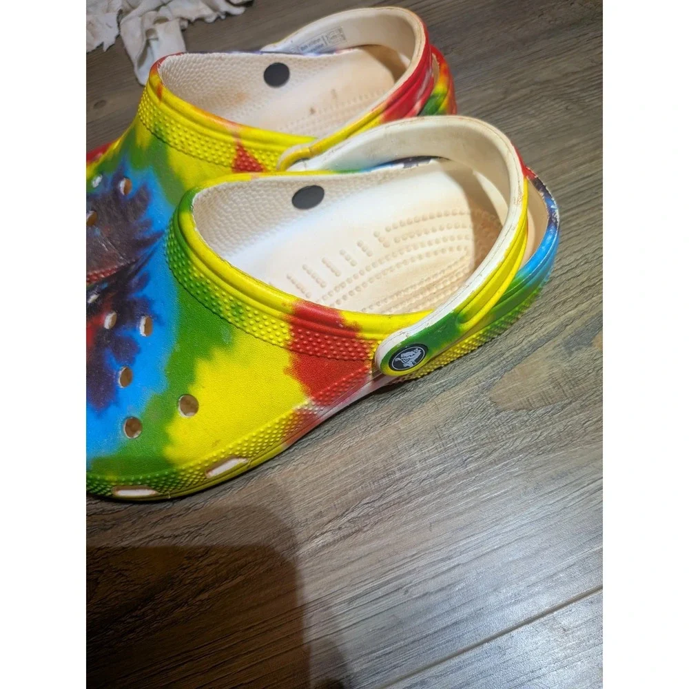Tie Dye Crocs Classic Clogs Slip On Shoes Women's Size 9 - Picture 4 of 6